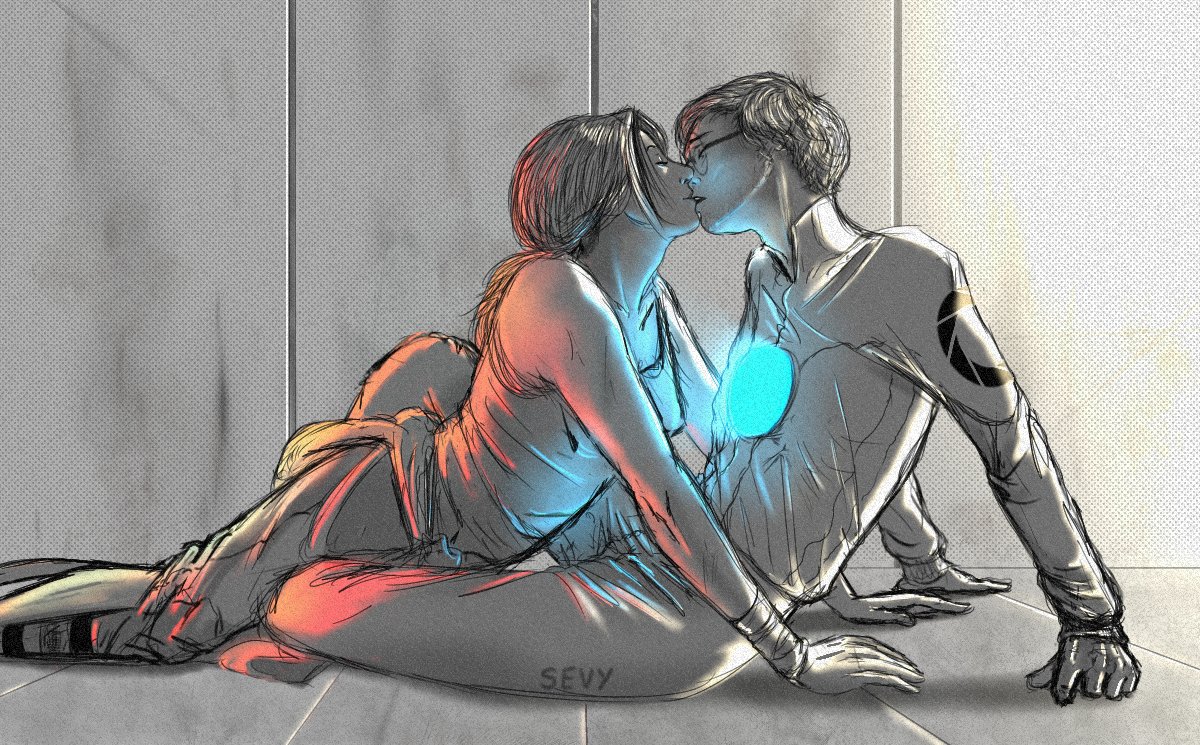 ThePotatoCore's tweet photo. He knew before long he would have to confess it. Everything. His feelings, his wanting need... 

Her. 

He needed her and he....he loved her. He bloody loved her, more than anything. But did she feel the same way? He didnt know. 

Until now.

#Wheatley #Chell #portal2 #myart https://t.co/LixgBCxpQS