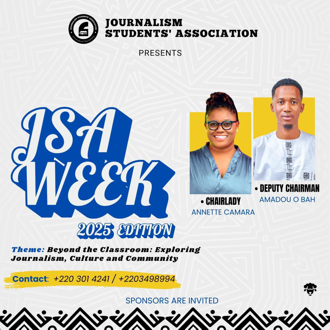 jsautg's tweet photo. JSA Week is loading-led by powerful voices in media!
Meet Chairperson @camara_muso (WoJAG President) & Deputy @junioramboy (GFF Comms)-a dynamic duo bringing energy, vision & excellence.
Stay tuned for more!
Sponsors are welcome.
#JSAWeek #MediaLeadership #AllInclusive https://t.co/SToBpq1aKd