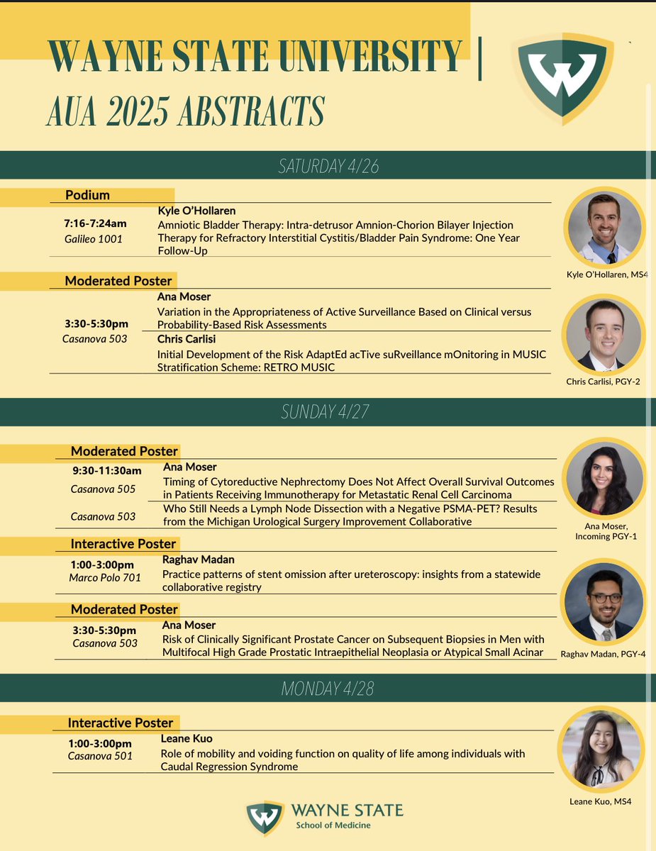 Kevin Ginsburg (@kbginsburg) on Twitter photo It’s happening! Check out these rising stars from <a href="/WayneUrology/">Wayne State University Department of Urology</a> <a href="/waynemedicine/">Wayne State University School of Medicine</a> at #AUA25 It’s happening! Check out these rising stars from <a href="/WayneUrology/">Wayne State University Department of Urology</a> <a href="/waynemedicine/">Wayne State University School of Medicine</a> at #AUA25