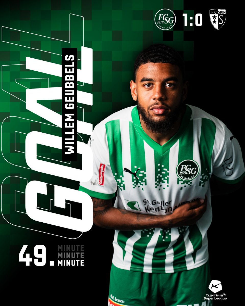 FCSG_1879's tweet photo. 𝐓𝐨𝐨𝐨𝐨𝐨𝐨𝐨𝐨𝐨𝐨𝐨𝐨𝐨𝐫!! ⚽
Geubbels bringt uns eiskalt in Führung, nachdem Akolo und Witzig toll gepresst haben. Die Sittener monieren zwar ein Foul, doch weder Schiri Wolfensberger noch VAR Turkes sehen das so. Der Treffer zählt!

#FCSG #GrüewissImHerz #FCSGSIO https://t.co/uFF0btxw1U