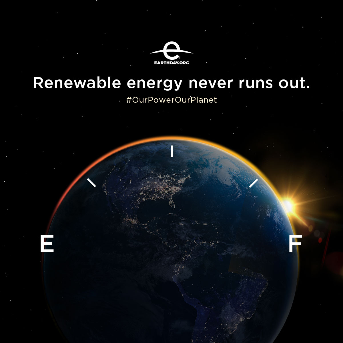 The Earth's fuel tank? Always on F.
earthday.org/earth-day-2025/
#RenewableEnergyNow #OurPowerOurPlanet #EarthActonDay
