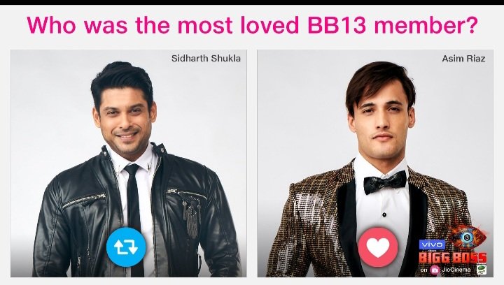 Rt for #SidharthShukla like for #AsimRiaz