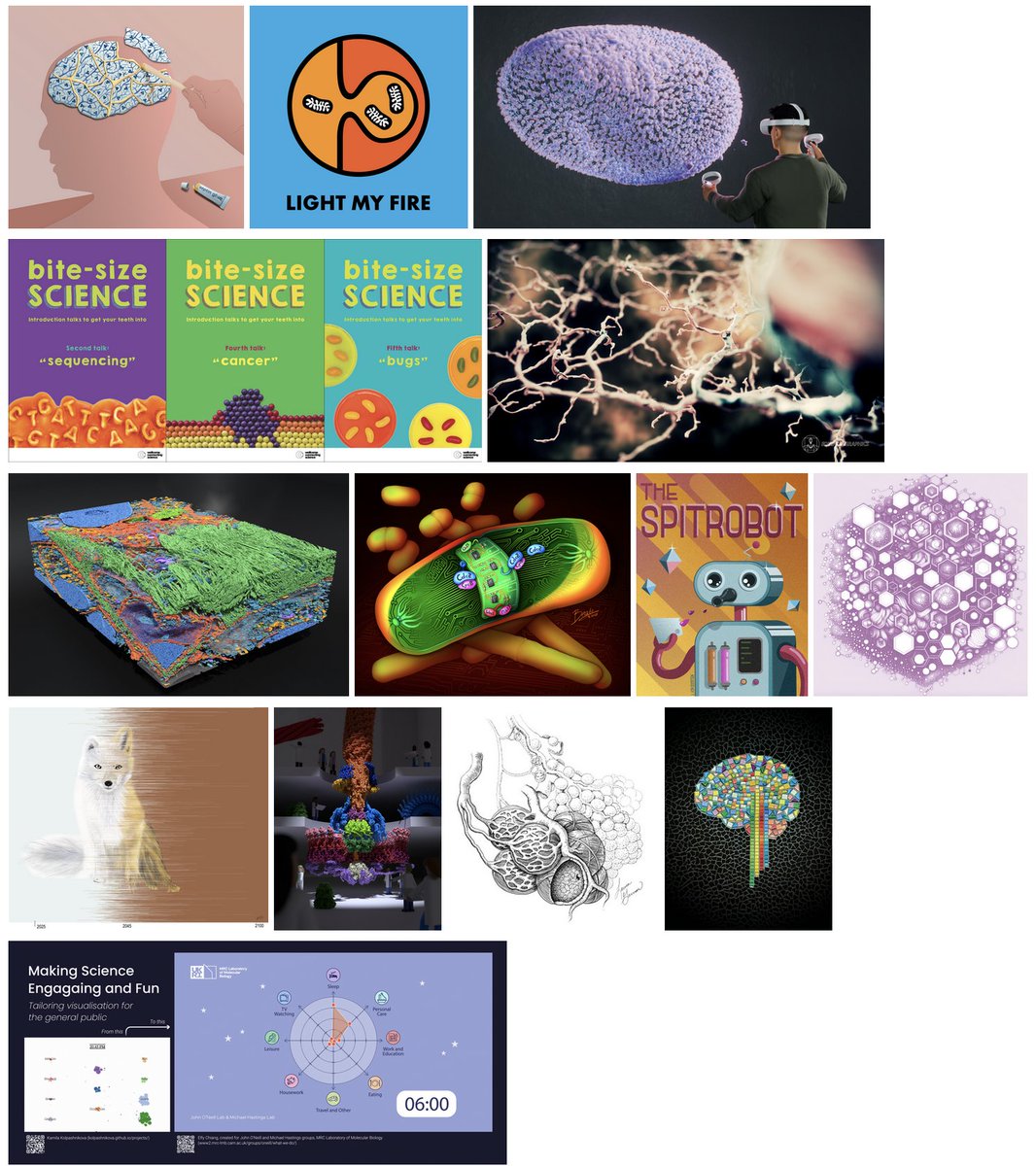 vizbi's tweet image. Now online: the VIZBI 2025 Art &amp;amp; Biology exhibit — explore original artwork from the VIZBI community.

To see the images in high-res and learn more about the artwork and the artists, go to vizbi.org/Posters/2025?c…

@DataVizSociety @iscb @frontbioinf @Co_biologists @AMIdotorg