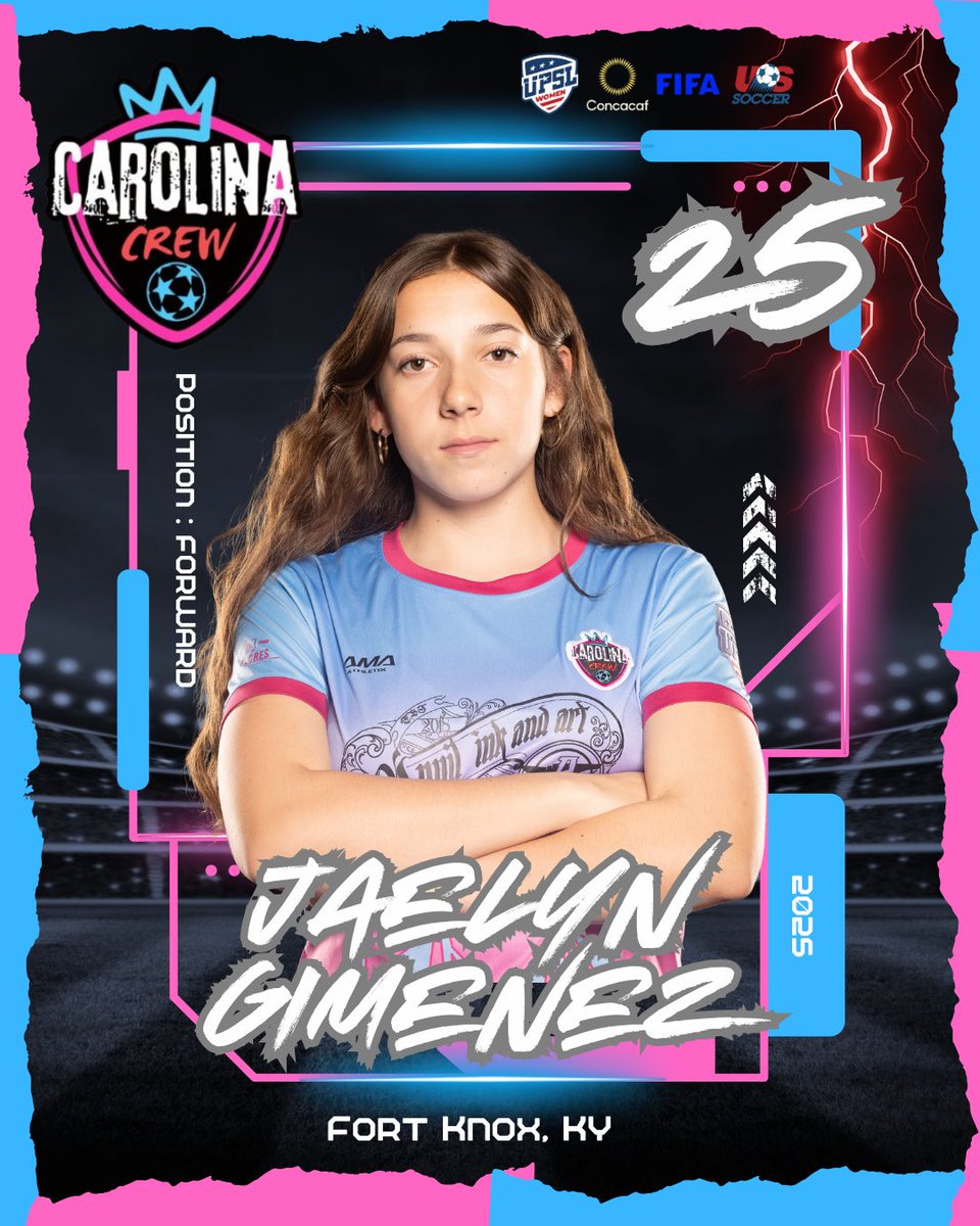 Welcome New Player Announcement #25 Forward Jaelyn “JJ” Gimenez <a href="/CarolinaCrewFC/">Carolina Crew FC</a>