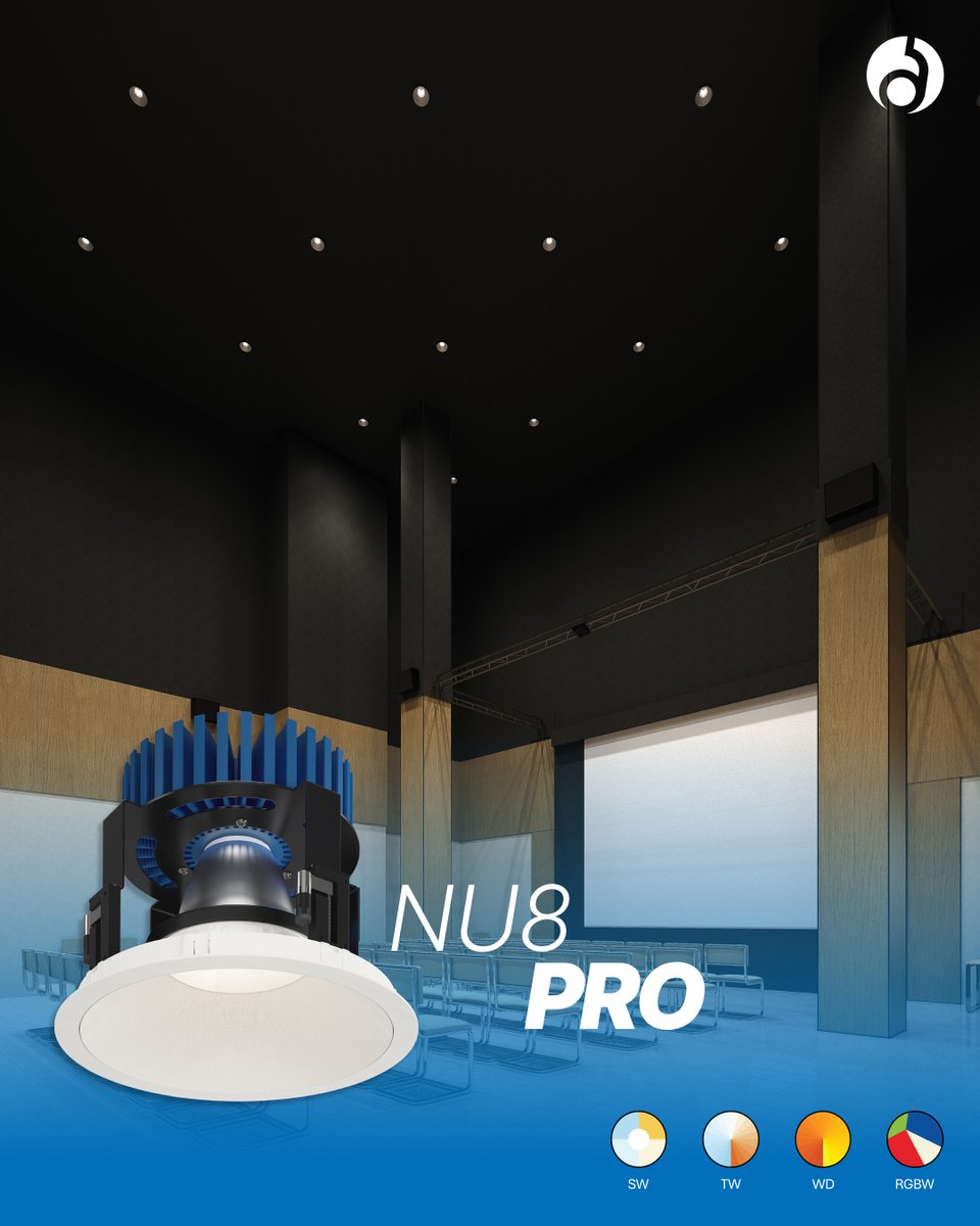 NU8 Pro: New Size and Still Spot On!
-Dimming controls include 0-10V, Lutron, ELV, nLight, Casambi, DMX and more 
-Great for high ceilings and remodels
-IP65 with lens