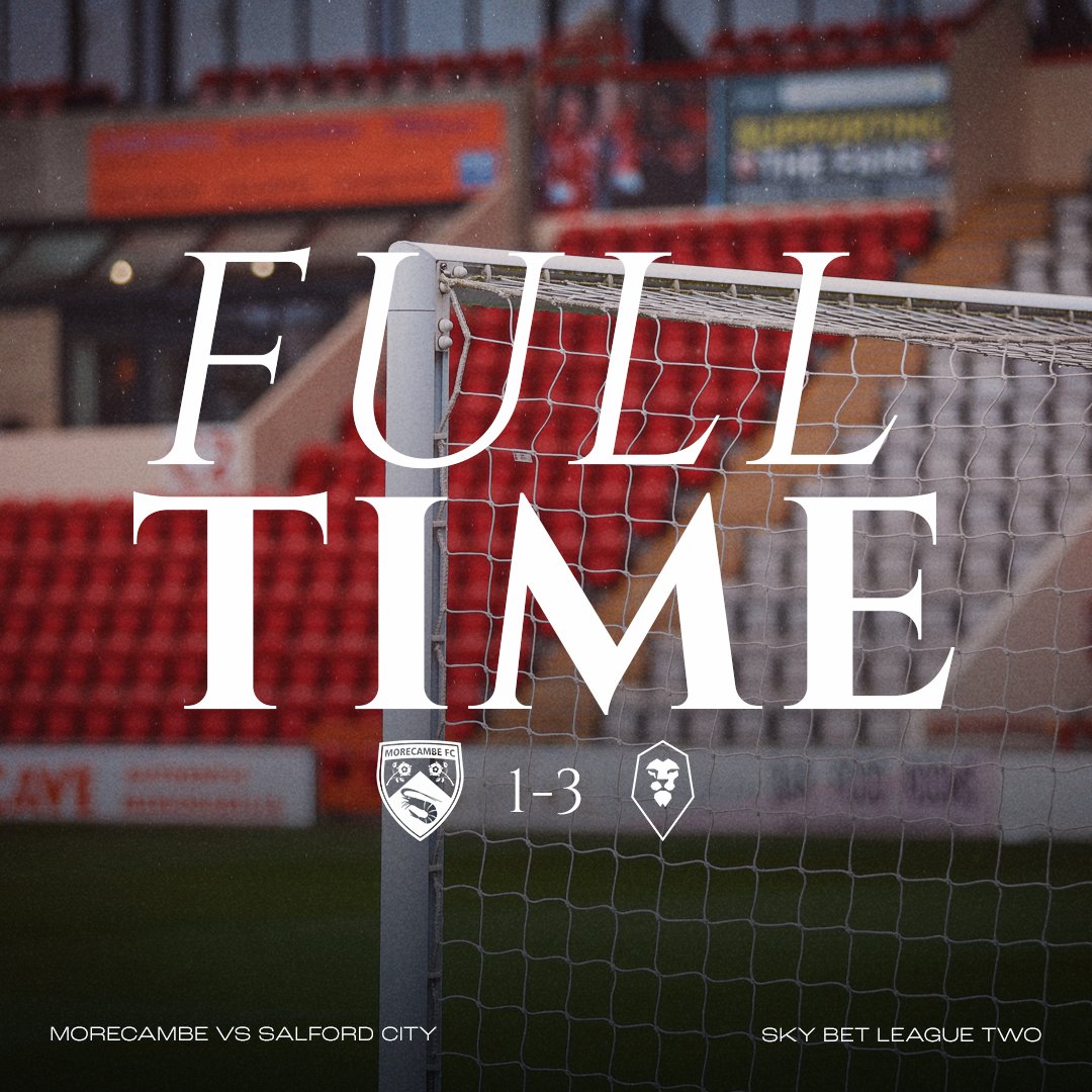 FULL-TIME: Defeat this afternoon confirms our relegation from <a href="/SkyBetLeagueTwo/">Sky Bet League Two</a>.

#UTS 🦐 | #MORvSAL