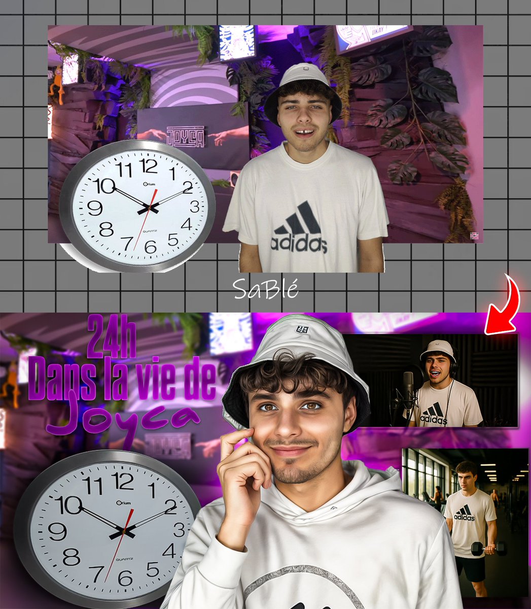 SaBleOSiTron's tweet photo. 🕒 24h dans la vie de JOYCA – MINIATURE 🔥
Tu lis l’heure, mais t’as pas vu venir ce glow-up 😮‍💨
RT 🔁 si t’as capté le taf
FAV ❤️ si tu valides le mood

👇 La miniature parle toute seule…
#Joyca #YouTube #Miniature #DesignFr

@solayaa_ https://t.co/f0iMcZKFq5