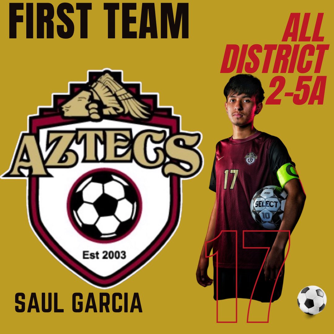 1st Team All District Selections are in!!! Congrats goes out to Elijah Pascale, Aidan Saucedo, Saul Garcia and Kenneth Torres!! Great job boys! <a href="/EDAztecs_HS/">Patricia Pedroza</a> <a href="/SocorroISD/">Socorro ISD</a> <a href="/Fchavezeptimes/">Felix Chavez</a> #FuerzaAzteca
