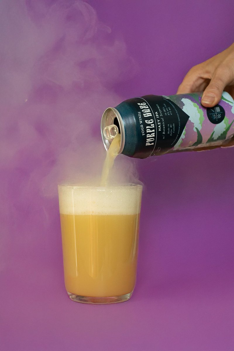 PURPLE HAZE // 6% // A lucid daydream of berry haze, melon funk, and dank undertones. Brewed with botanical terpenes + a hop lineup that hits just left of center. High energy bliss. Like if Blue Dream got up to dance.

Available now!
#fourwindsbrewing #purplehaze #IPA #newrelease