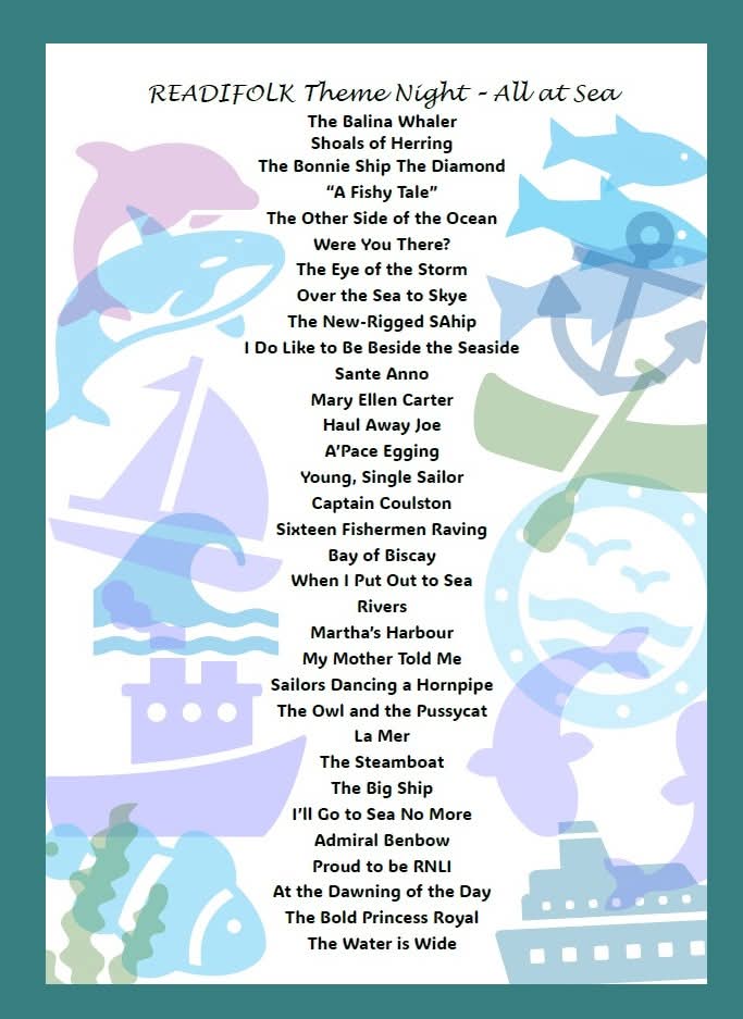 What a great selection of songs and tunes and a reading or two on our "All at Sea" theme. You can read them all here: drive.google.com/drive/folders/….