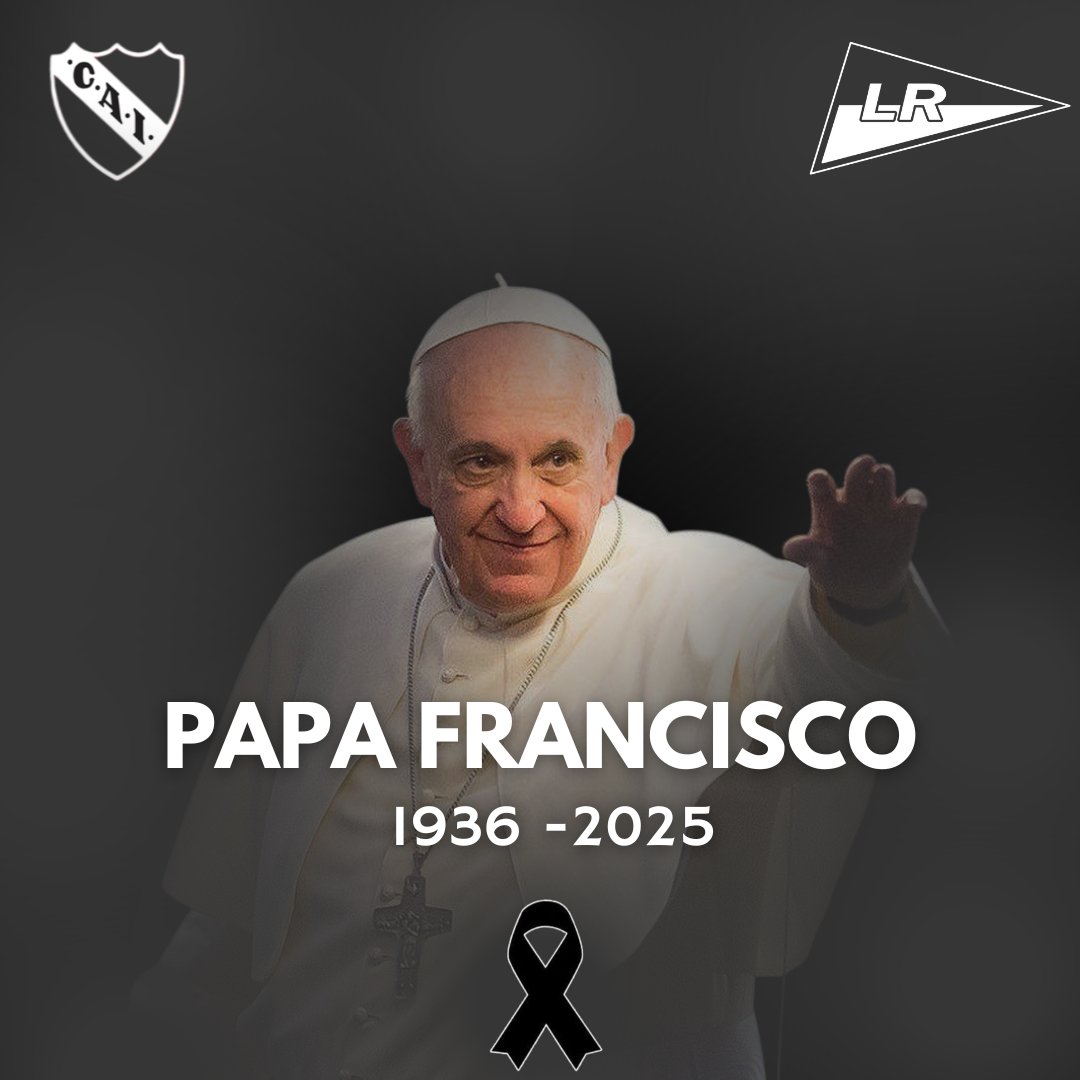 listarojacai's tweet image. Lamentamos el fallecimiento del Papa Francisco, un líder de fe, humildad y diálogo. Nuestras condolencias a la Iglesia Católica y a quienes inspiró. Paz en su memoria. 🕊️✝️