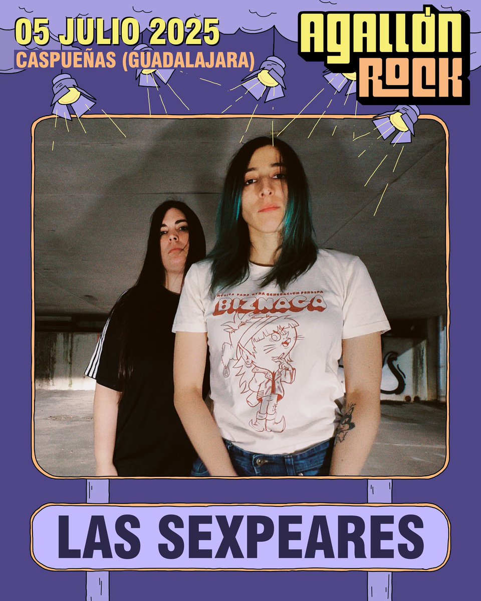 🔥¡Primeras confirmadas para el Agallón Rock!🔥

Desde Barakaldo llegan <a href="/lassexpeares/">sexpeares 🏳️‍🌈🏳️‍⚧️</a>, el power trío que está reventando escenarios por todo el país.

⚡ Letras afiladas. Energía brutal. Sin miedo a romper esquemas.

💥 Prepárate, esto va a estallar