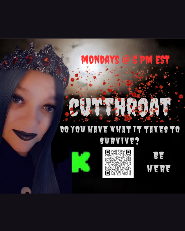 PeaPowerful's tweet photo. Tonight is CUTTHROAT night! Bring your friends! Let's get the #game rolling, your #strategy going, and find a winner! #gametime #Giveaways #fun #livestreaming  on KICK. scan the QR-Code to find us! https://t.co/soBsGFlOzq