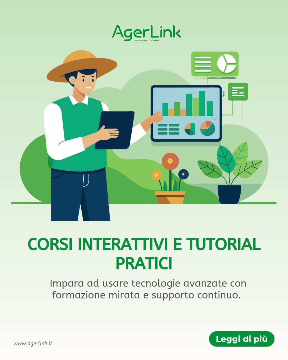 AgerLink_it's tweet photo. Con AgerLink impari a usare la tecnologia in campo.
Corsi pratici, supporto costante e preparazione per l’agricoltura 4.0.
#AgerLink #Agricoltura40 #FormazioneAgricola #AgTech #SupportoTecnico https://t.co/iwBAueekC8