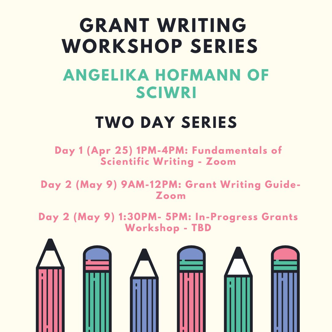 We invite you to a 2 day workshop series on grant writing led by Angelika Hofmann from SciWri! Day 1 on Apr 25 and Day 2 on May 9. Register on YaleConnect: buff.ly/sX89G8v
