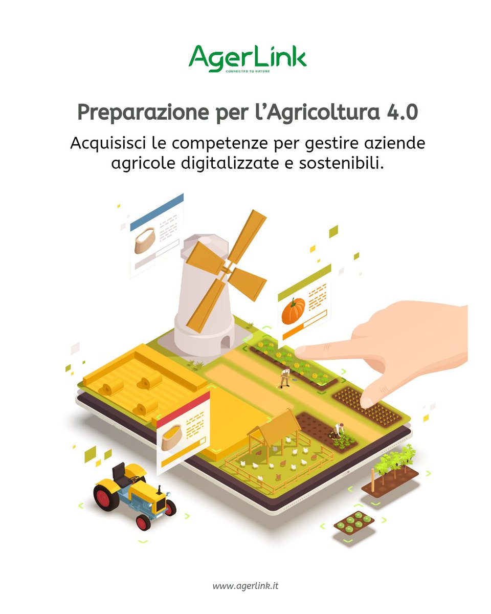AgerLink_it's tweet photo. Con AgerLink impari a usare la tecnologia in campo.
Corsi pratici, supporto costante e preparazione per l’agricoltura 4.0.
#AgerLink #Agricoltura40 #FormazioneAgricola #AgTech #SupportoTecnico https://t.co/iwBAueekC8