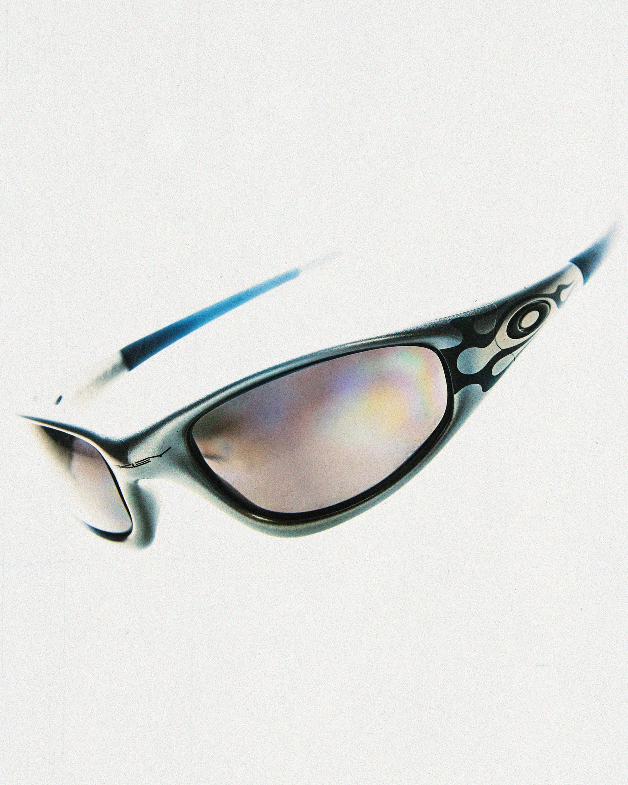 Oakley Straight Jacket FMJ Blue Flames Rare Ice Iridium