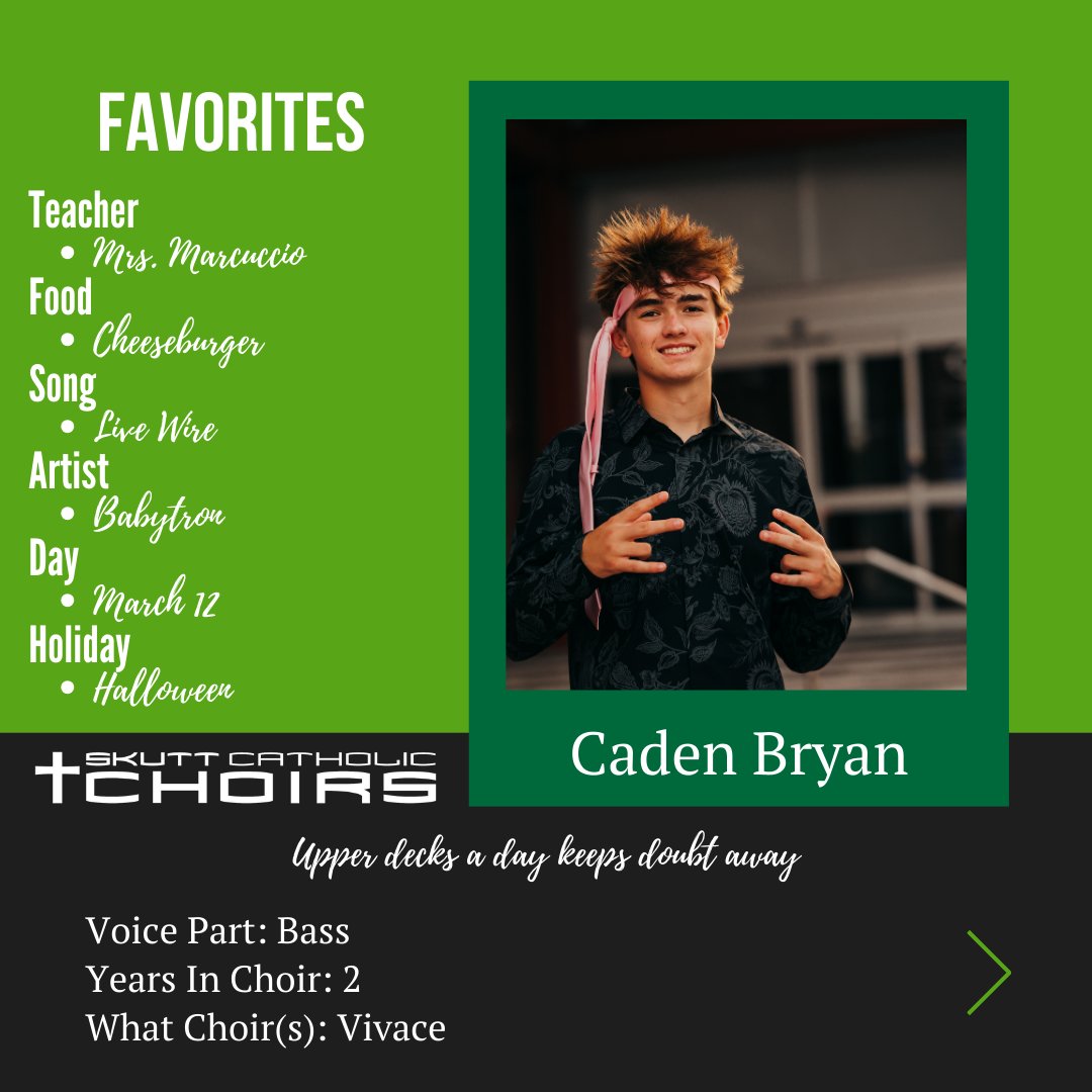 Today's Senior Spotlight is Caden Bryan