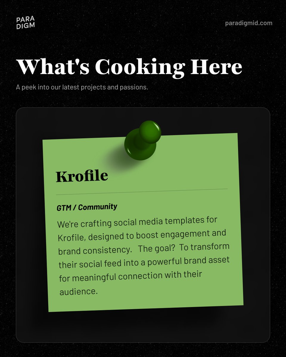 What are we up to this week?