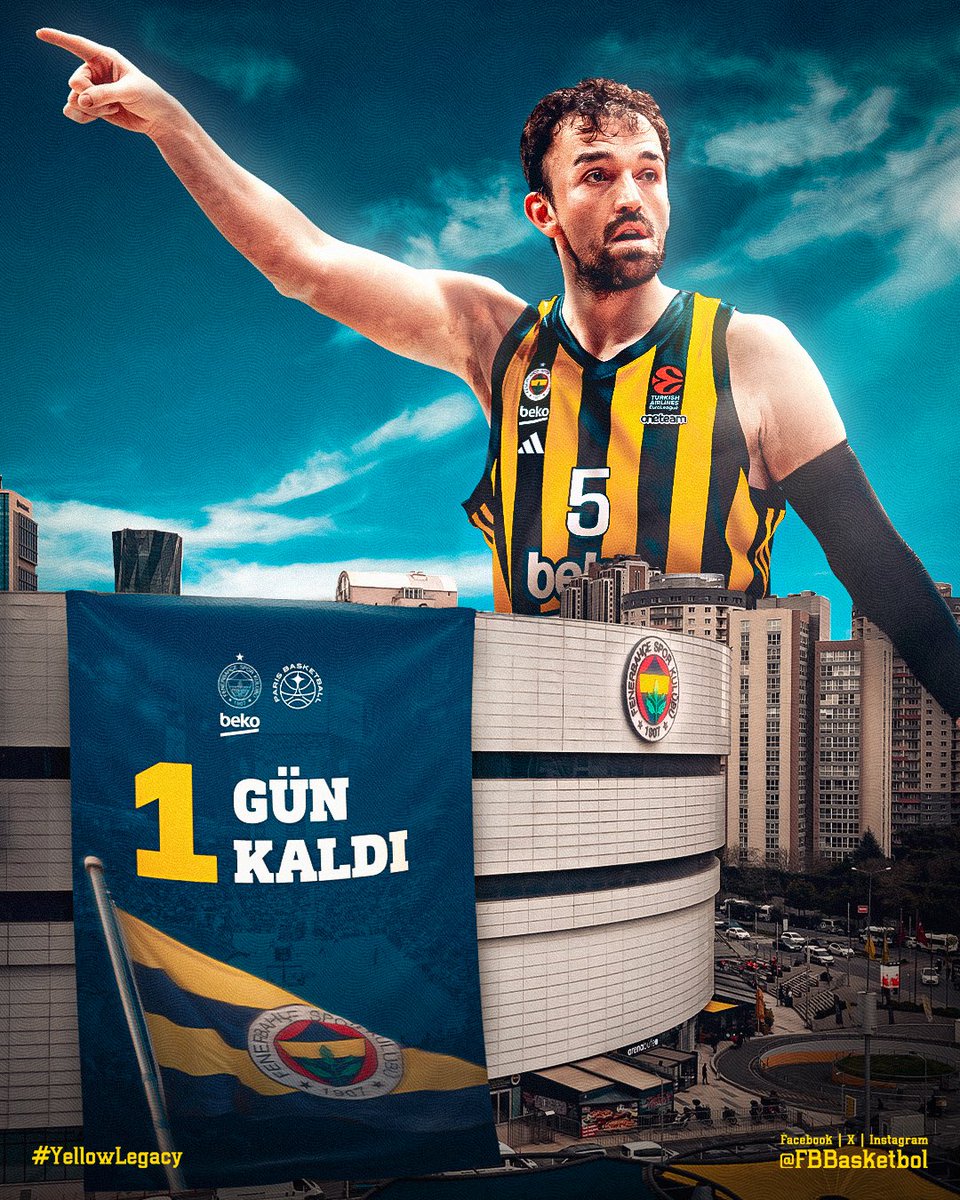Playoff heyecanı için geri sayım sürüyor!

Son 1️⃣ gün!

#YellowLegacy #EuroLeague