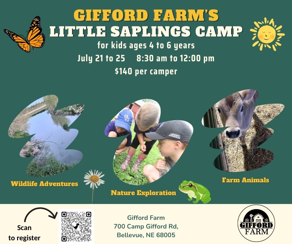 It's never to early to look ahead at summer camps! If your child is ages 4- 6 then this is just the program for them. July 21st- 25th, 8:30am to 12:00pm Please scan the QR Code to register. The kids will take wildlife adventures, nature exploration, and see the cute farm animals.