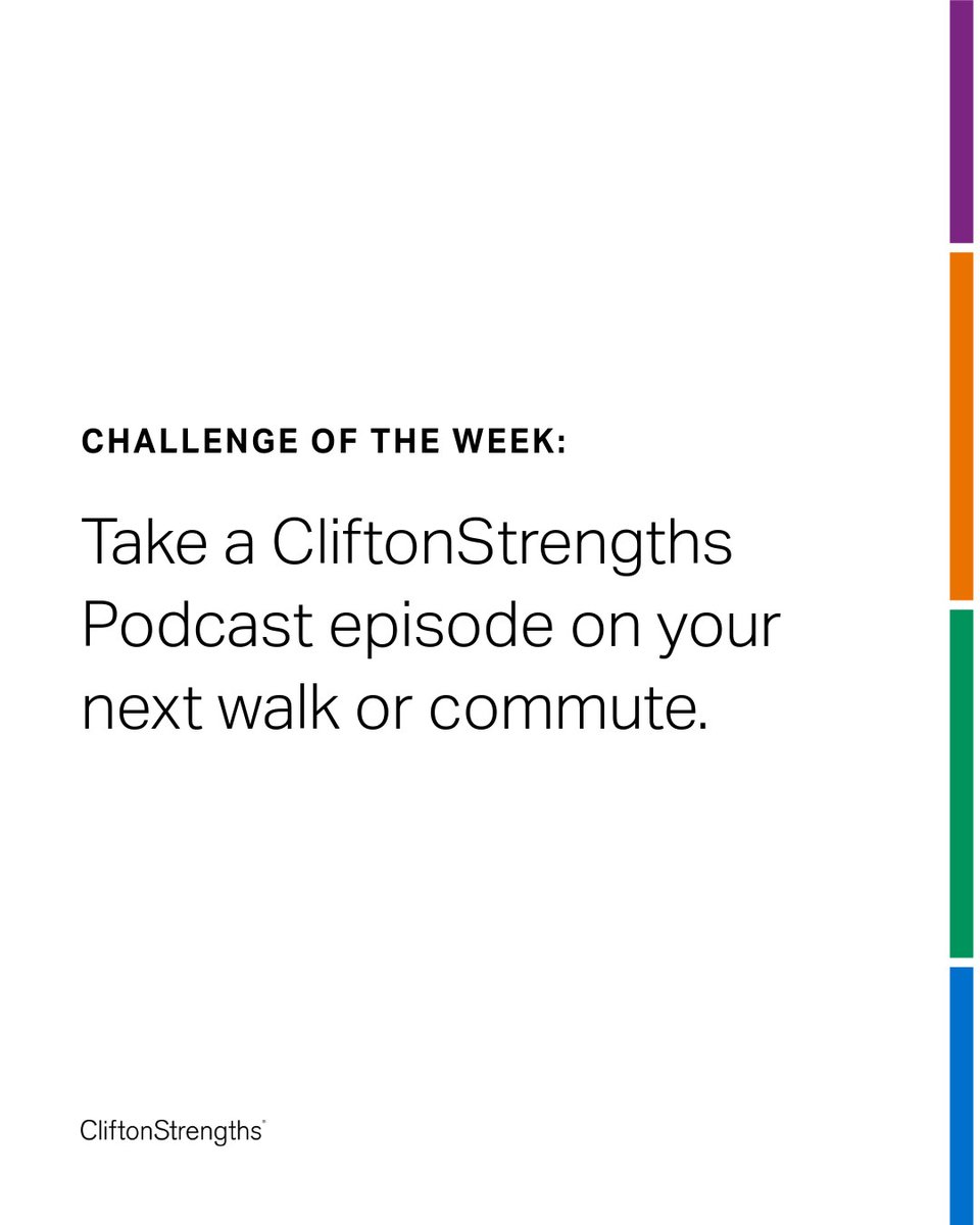 CliftonStrength's tweet image. Strengths are not static – they grow and evolve over time. To keep pace with that growth, ongoing learning is essential. That investment pays off: Gallup research shows individuals who use their strengths every day are six times more likely to be engaged on the job.

The…