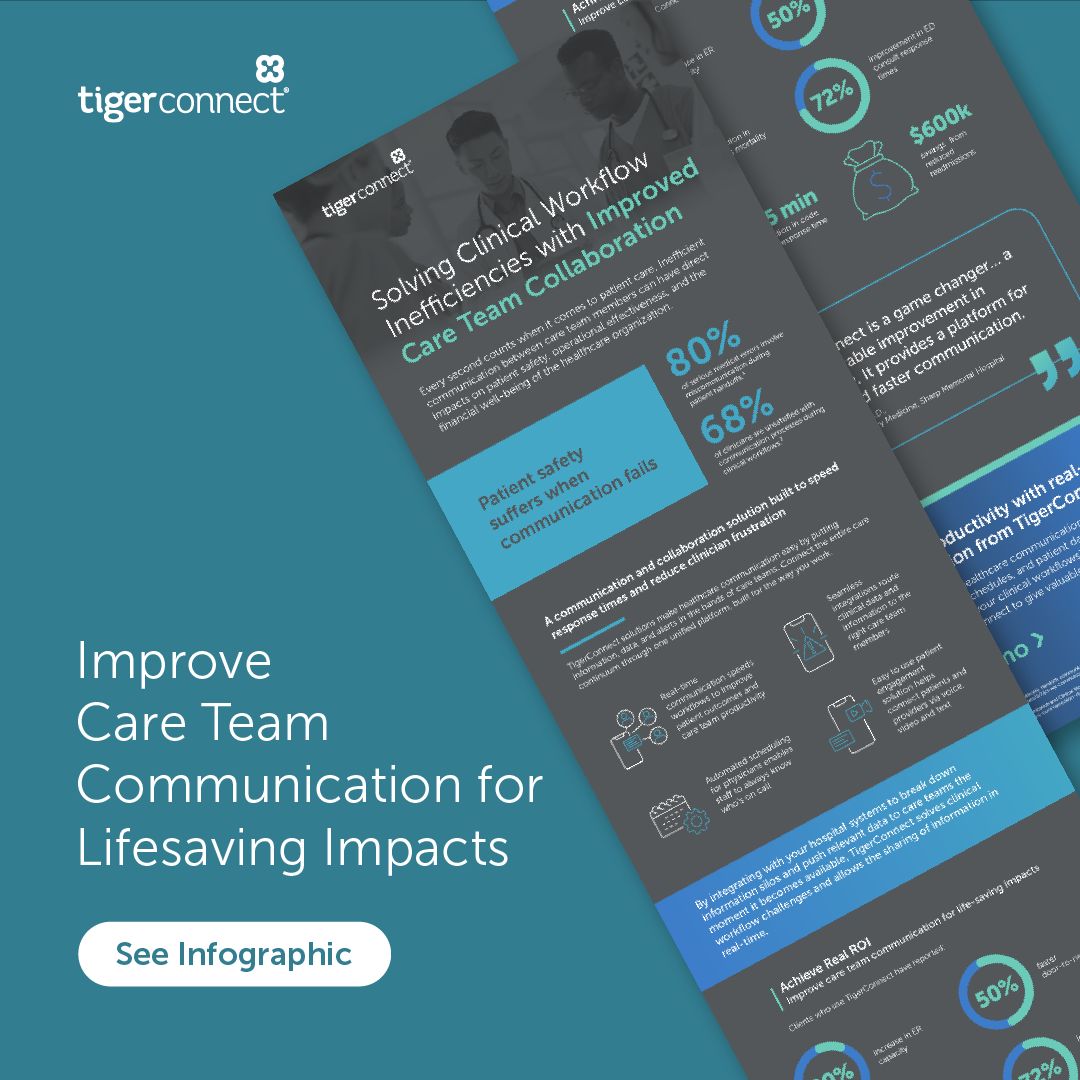 Every second matters in patient care. Did you know that 80% of serious medical errors involve miscommunication during handoffs? TigerConnect helps care teams stay aligned with real-time communication, improving workflows, boosting efficiency, and ensuring better patient outcomes.