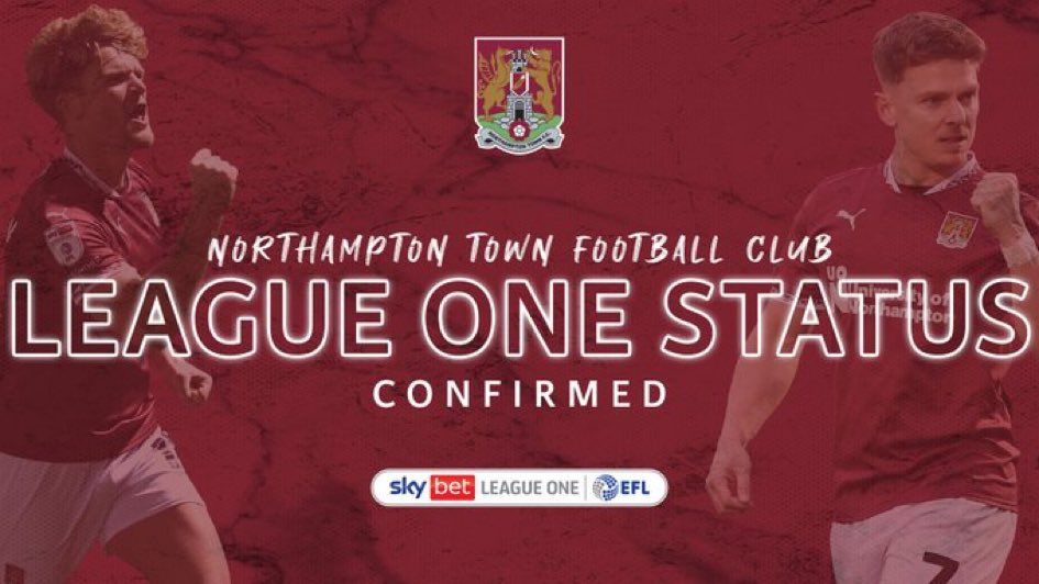 Safe in League One! Superb achievement by#ntfc  Reaction to come on @bbcnorthampton #cobblers4shrewbury1