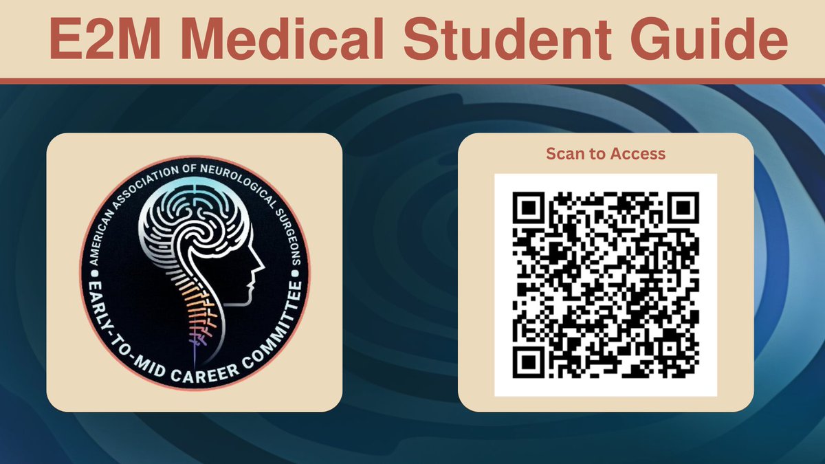 youngneuros's tweet image. The E2M Committee is excited to present a Medical Student Guide to #AANS2025! If this is your first time attending a medical conference, this guide includes a few tips and tricks to help you get the most out of your meeting experience. ow.ly/GRsW50VEJl6
