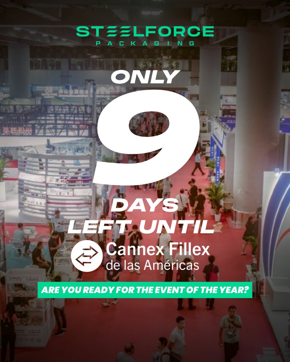 Only 9 days until the Cannex &amp; Fillex World Canmaking Congress in Denver! Steelforce Packaging is excited to join over 90 exhibitors showcasing tinplate innovations.

Connect with top manufacturers and suppliers. Visit us at booth #603 from April 29 to May 1. See you there! 🚀