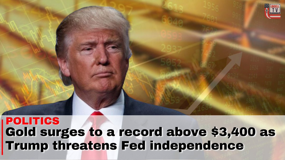 Today's Headline on The Lindell Report, Your Alternative to Drudge: Gold surges to a record above $3,400 as Trump threatens Fed independence

Get the full article and find more breaking news all in one place under The Lindell Report at LindellTV.com