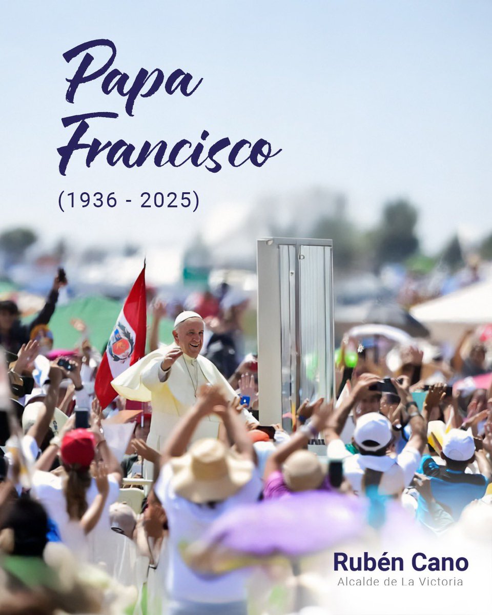 ¡𝗚𝗥𝗔𝗖𝗜𝗔𝗦, 𝗣𝗔𝗣𝗔 𝗙𝗥𝗔𝗡𝗖𝗜𝗦𝗖𝗢! 🕊️
Lamento el sensible fallecimiento de Su Santidad el Papa Francisco. Su legado de humildad, justicia social y servicio dejará una huella imborrable en toda la iglesia Católica. Recordaremos siempre su visita a nuestro país.