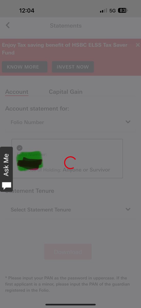 <a href="/HSBCMutualFund/">HSBC Mutual Fund</a> worst application 
Worst website you can not download simple statement, site is always goes to temporary error mode.
In this 5G world you give us 2G like experience. Infact in 2G you get what you want while here you just wait and wait.