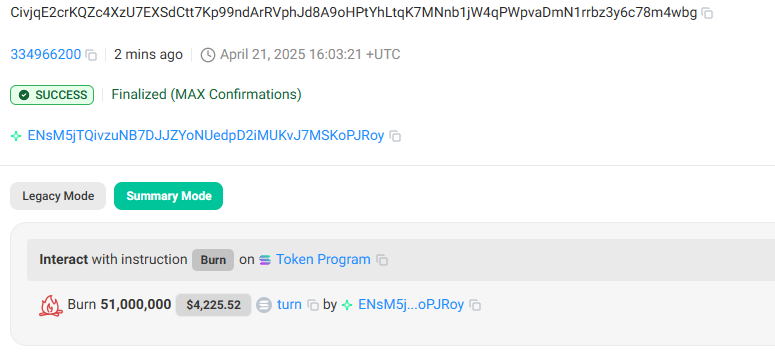 As promised. <a href="/DarthVadorsGems/">Darth</a> just burned 5% of the supply.  

More to come!

Dont sleep on this!
