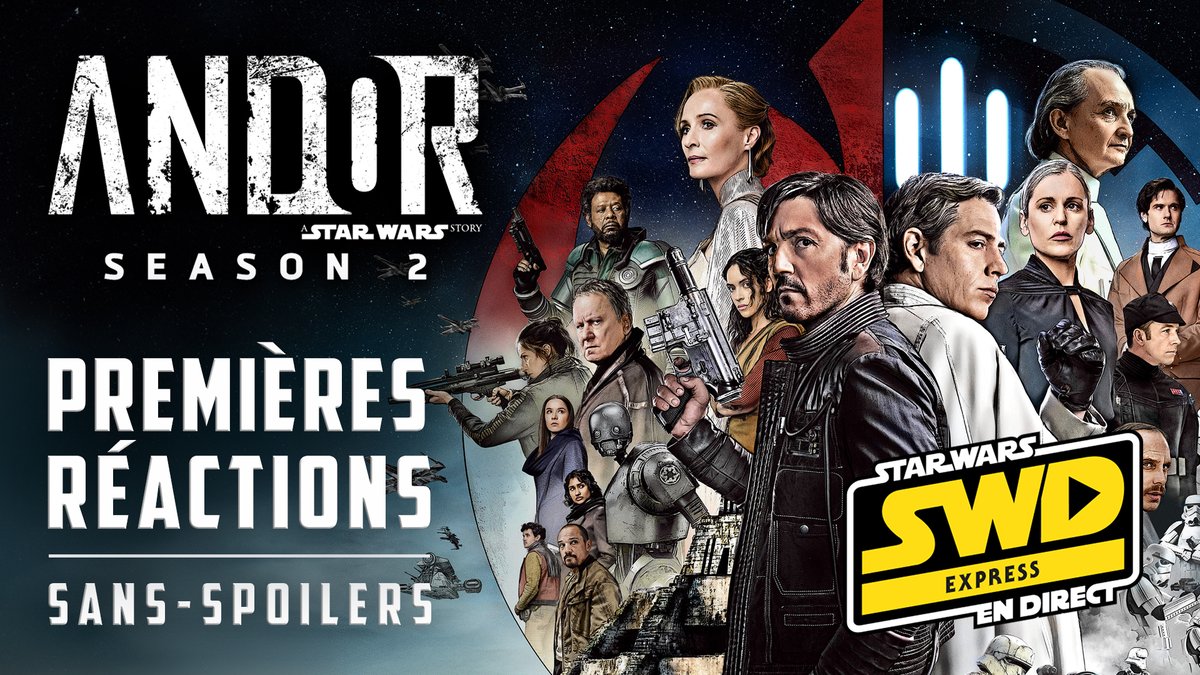 swendirect's tweet photo. 📣 Dany, Sébastien et Jean-François offrent leurs premières réactions sur les 12 épisodes de la saison 2 de la série Live-Action #StarWars #Andor. L'épisode est disponible sur Youtube et les différentes plateformes podcast.
▶️ YouTube :  https://t.co/9I7Nad0R1q https://t.co/ORYCm0tVR2