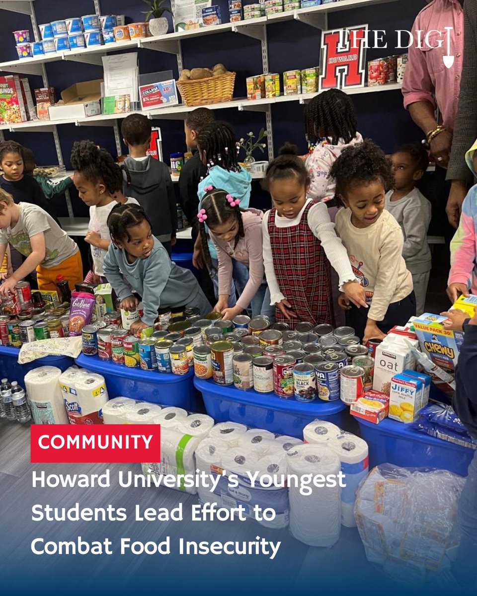 Howard University (@howardu) on Twitter photo These students might be small, but they are making a big impact in their community!
Children enrolled in the Howard University Early Learning Program (HUELP) collected two bins of canned goods and essential items for donation to Nourish HU — a campus resource that provides food, These students might be small, but they are making a big impact in their community!
Children enrolled in the Howard University Early Learning Program (HUELP) collected two bins of canned goods and essential items for donation to Nourish HU — a campus resource that provides food,