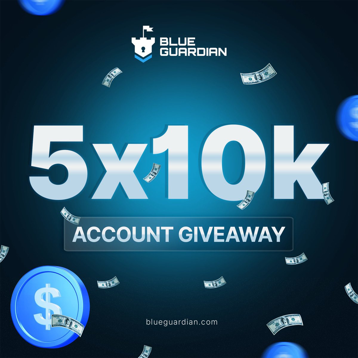 🎁 GIVEAWAY TIME

5 x $10,000 challenge accounts 🎉

Rules:
🔹Follow <a href="/tinaishey/">Trade Titan</a> <a href="/BlueGuardiancom/">Blue Guardian</a>    <a href="/GuardianFutures/">Blue Guardian Futures</a> <a href="/ronna256/">Mwirian</a> 
🔹Retweet &amp; Like
🔹Tag 2 friends

Winners to be announced soon!
