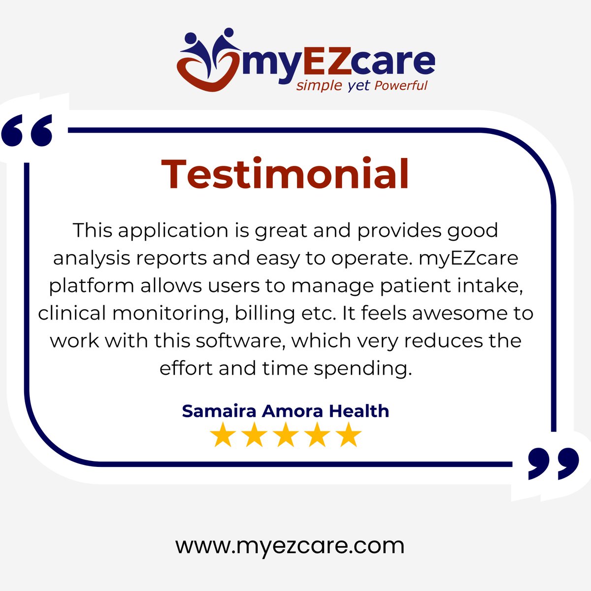 myEZcare - Simple yet Powerful (@myezcare) on Twitter photo โ๐๐ญ ๐๐๐๐ฅ๐ฌ ๐๐ฐ๐๐ฌ๐จ๐ฆ๐ ๐ญ๐จ ๐ฐ๐จ๐ซ๐ค ๐ฐ๐ข๐ญ๐ก ๐ญ๐ก๐ข๐ฌ ๐ฌ๐จ๐๐ญ๐ฐ๐๐ซ๐.โ
โ Samaira, Amora Health โญโญโญโญโญ
From patient intake to billing, myEZcare simplifies it all.
๐ myezcare.com
#TestimonialTuesday #CareTech #ClientReview #myEZcare โ๐๐ญ ๐๐๐๐ฅ๐ฌ ๐๐ฐ๐๐ฌ๐จ๐ฆ๐ ๐ญ๐จ ๐ฐ๐จ๐ซ๐ค ๐ฐ๐ข๐ญ๐ก ๐ญ๐ก๐ข๐ฌ ๐ฌ๐จ๐๐ญ๐ฐ๐๐ซ๐.โ
โ Samaira, Amora Health โญโญโญโญโญ
From patient intake to billing, myEZcare simplifies it all.
๐ myezcare.com
#TestimonialTuesday #CareTech #ClientReview #myEZcare