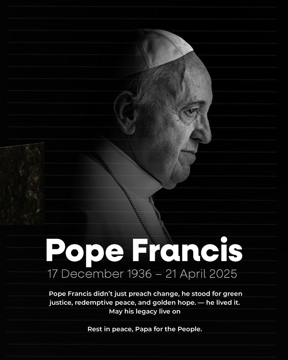 He led with heart, spoke for the forgotten, and changed the world.
#ThankYouFrancis #PopeFrancisRIP #popefrancisdeath