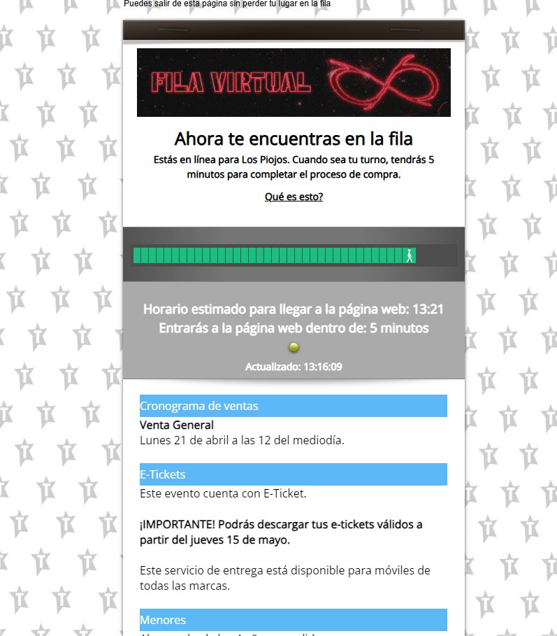 Vendo link para Los Piojos (Venta General) en el Parque de la Ciudad 🇦🇷 🏟️ (Plataforma Ticketek) Entra en 5 minutos 🕣 Info al MD 📩