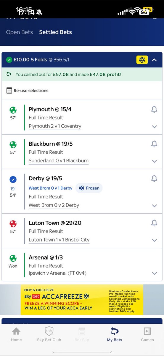 JackWesty99's tweet photo. @FootyAccums potentially the worst cashout of the season?😂 https://t.co/xDSU2Se2fB
