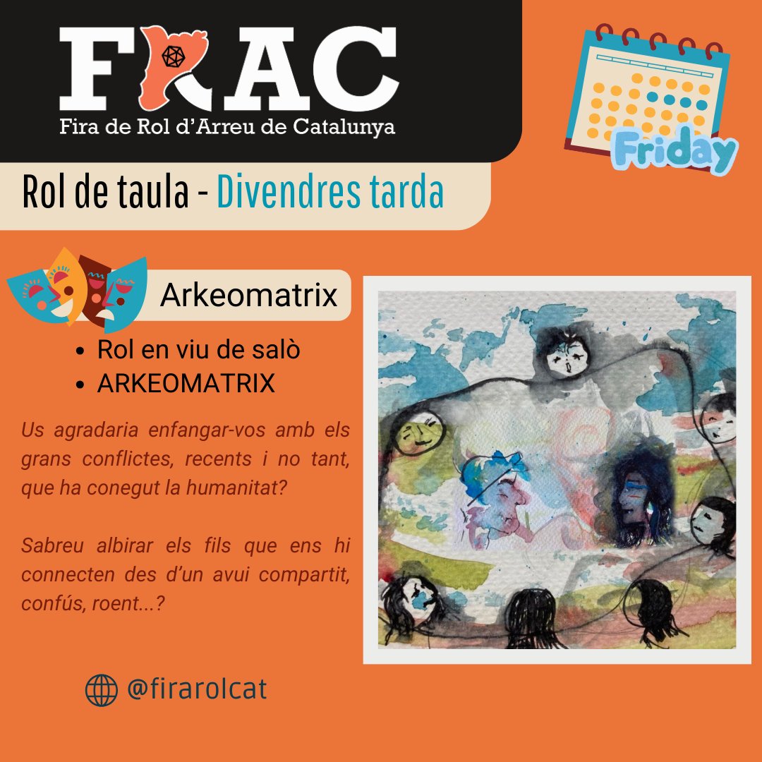 Voleu enfangar-vos amb els grans conflictes de la humanitat? De quina part us posaríeu quan el Poder estengui els seus tentacles? 

Arkeomatrix a la #firarolcat, divendres tarda
📝 forms.gle/8F8Bo4rneWBXKp…