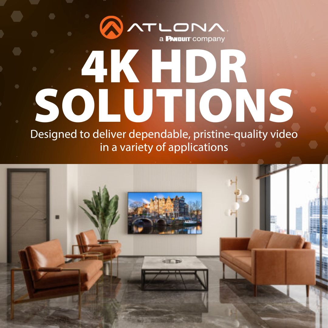 Atlona's tweet image. Atlona offers reliable solutions to switch, distribute, and extend 4K/60 4:4:4 and 4K HDR video—perfect for integrating the latest sources and displays with pristine quality across any application.

Learn more: ow.ly/M2BZ50VEOrX

#AVTweeps #ProAV #NetworkedAV #Atlona