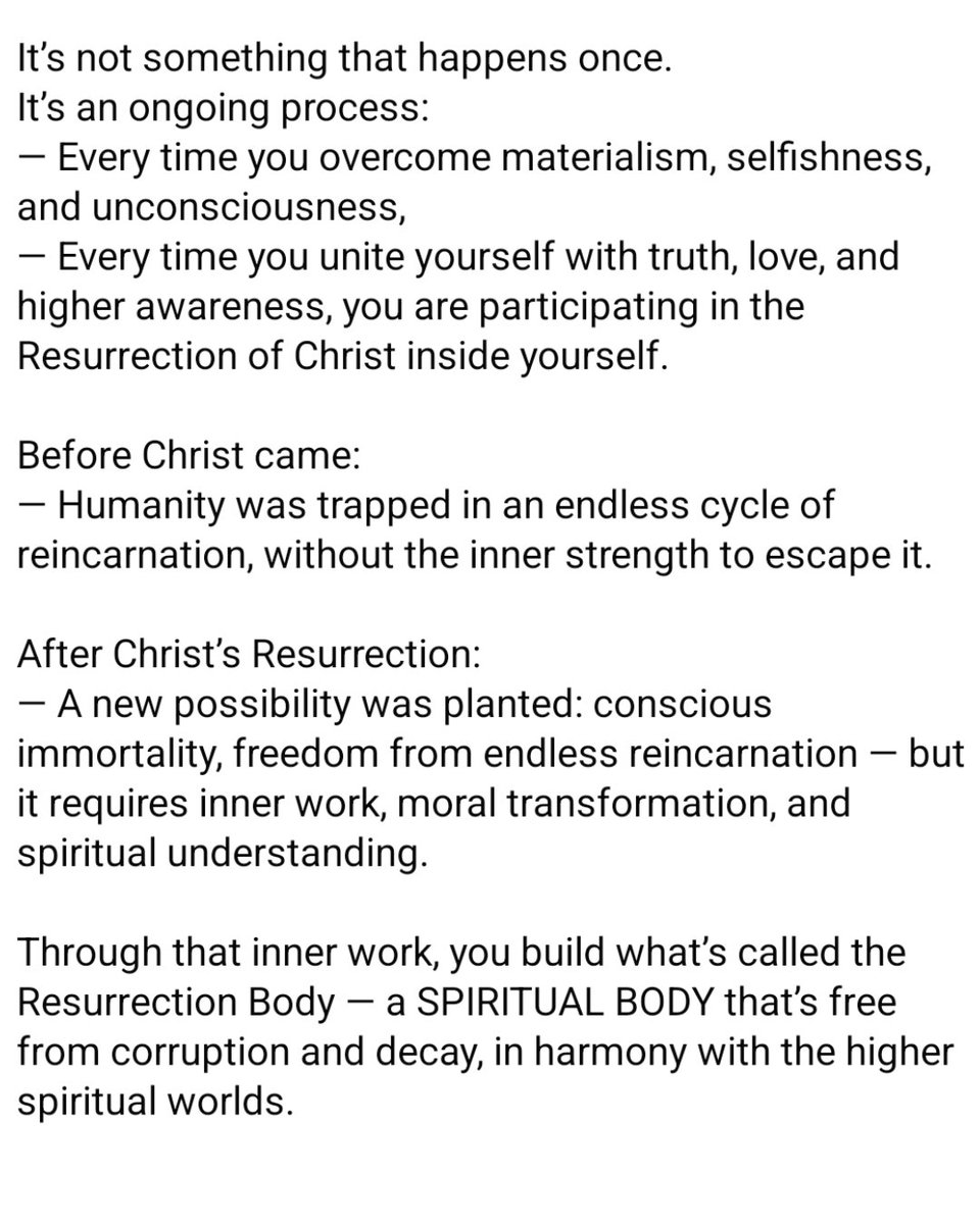 _MariaPadillaS's tweet photo. The real meaning of Resurrection was simplified, externalized, and literalized for the masses, so that people would look outside themselves, waiting for something to come from the outside someday in the future. But the real Resurrection must happen within you.
#resurrection https://t.co/eZq6ul1PMx