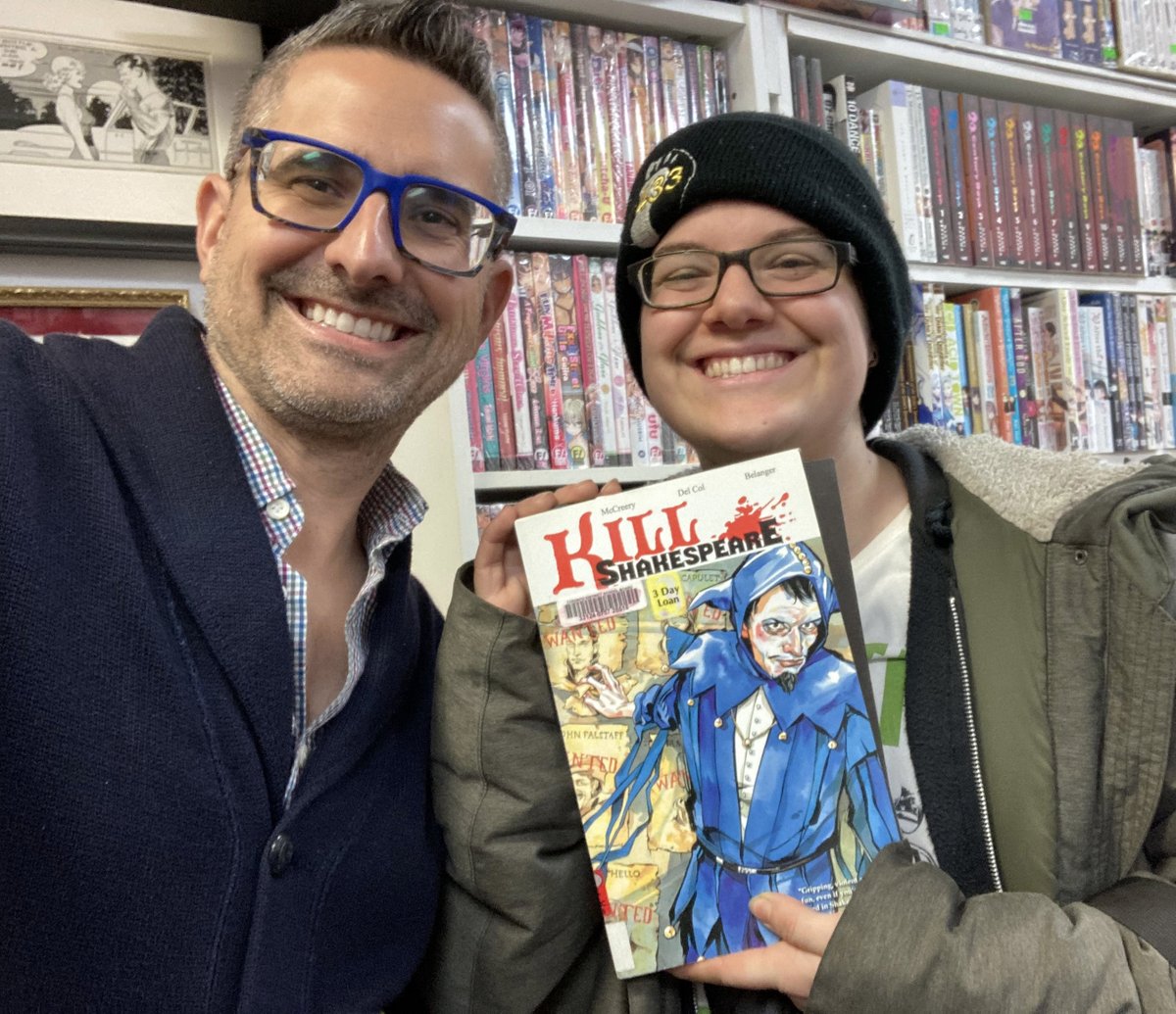 anthony_delcol's tweet photo. Thanks to everyone who came out last Wednesday to my advance signing of ROMEO VS. JULIET at @TheBeguiling! So great to see how well the store is thriving and is at the center of comics in Toronto.

ROMEO VS. JULIET is out WORLDWIDE this week! https://t.co/J6KSsMtVu9