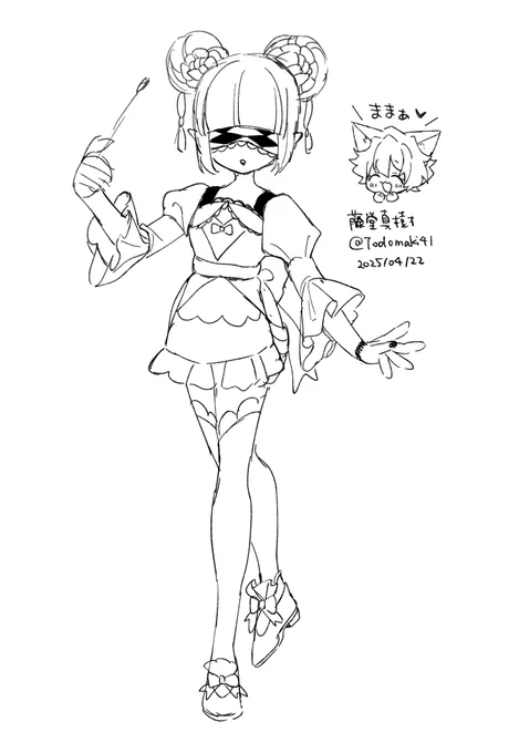 ちょっと描き直した
杖のデザインはまだ( .ω. )
#oc #創作 