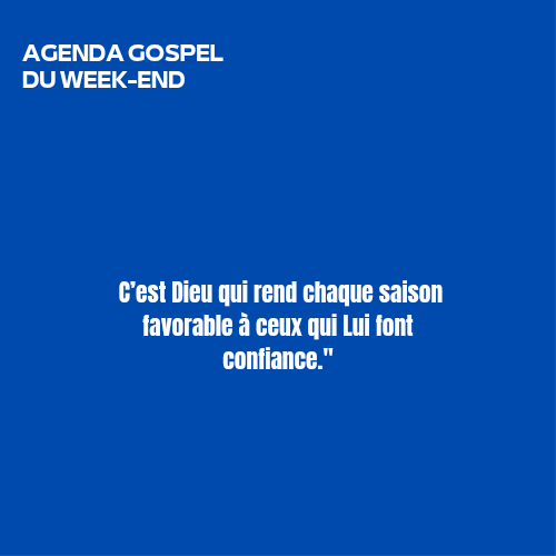 Gospel_agenda's tweet photo. N'attends pas les circonstances parfaites. C’est Dieu qui rend chaque saison favorable à ceux qui Lui font confiance.

 #MondayMotivation #FoiActive #AgendaGospelDuWeekend https://t.co/hThjT5ejfU