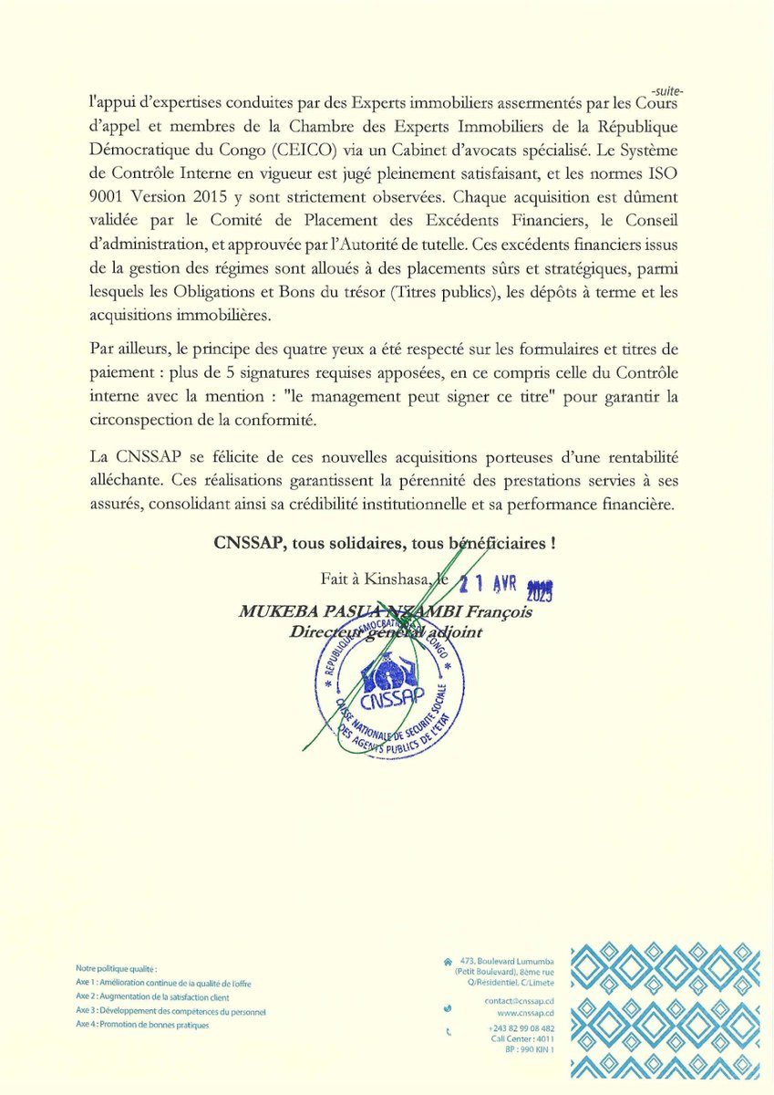 CNSSAP RDC (@cnssap_rdc) on Twitter photo 