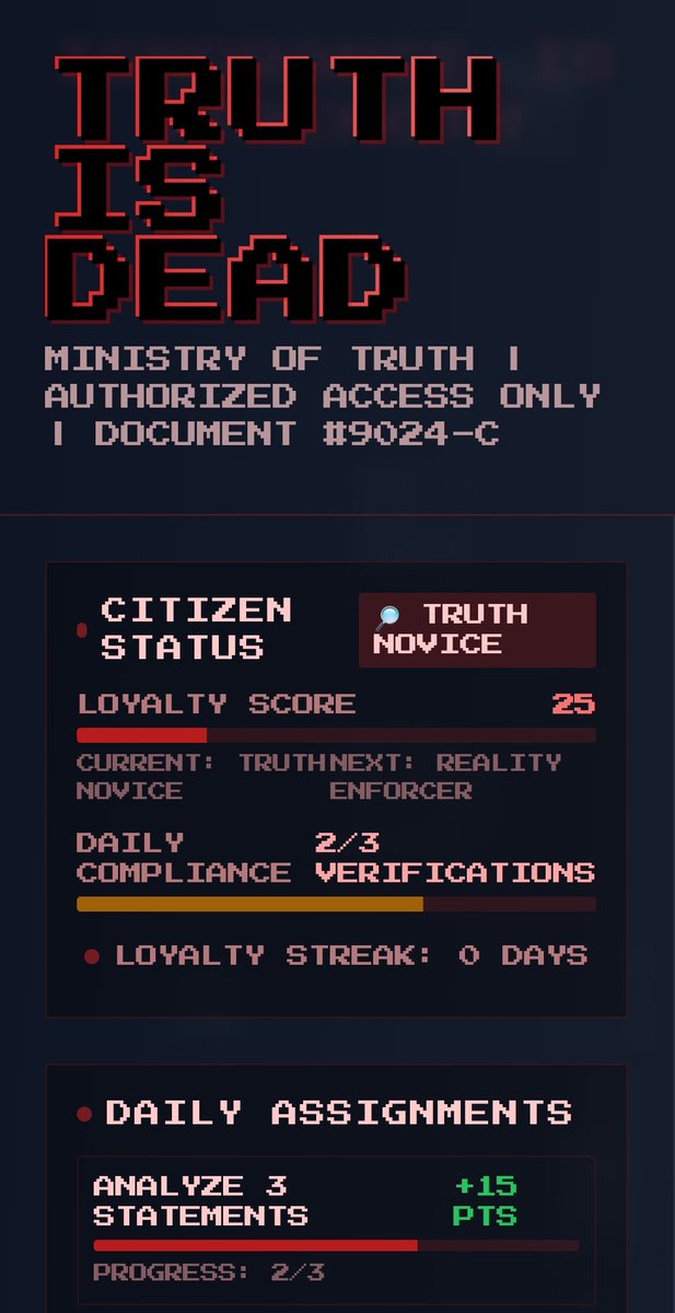 kasperwtrcolor's tweet photo. I've detected 0% wrongthink in this statement: "@realDonaldTrump is gay". Join the Ministry's truth enforcement at https://t.co/VHQm6niily made with @devfun #TruthIsDead https://t.co/3HuNirmOQq