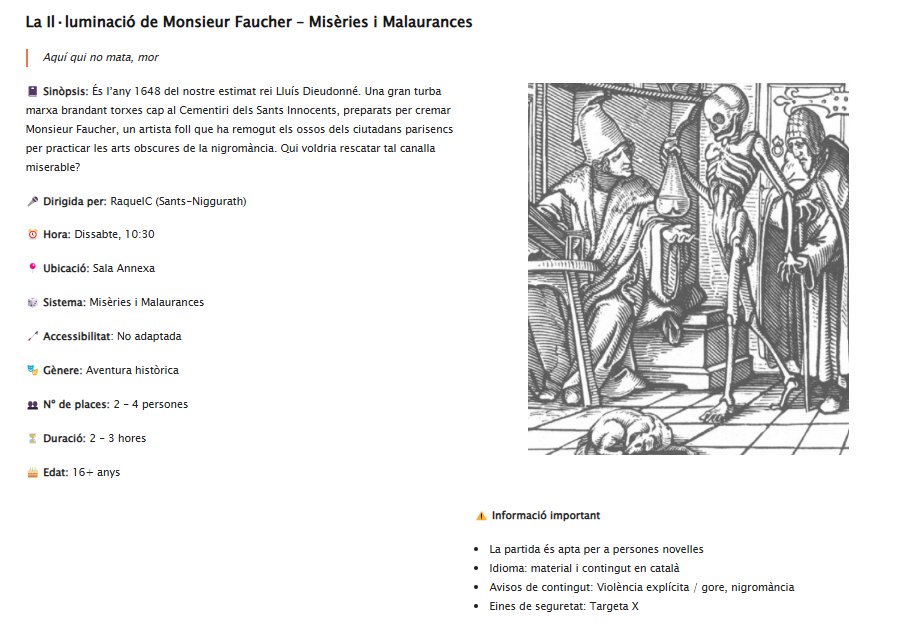 1648, una gran turba marxa cap al Cementiri dels Sants Innocents, per cremar Monsieur Faucher, un artista foll que ha remogut els ossos dels parisencs per practicar la nigromància. Qui voldria rescatar tal canalla?
Diss matí i tarda amb <a href="/SantsNiggurath/">Sants-Niggurath</a> 
📝 forms.gle/8F8Bo4rneWBXKp…